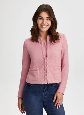 Blazer en tissu bouclé à poches