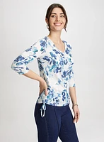 Floral Tied Hem Top