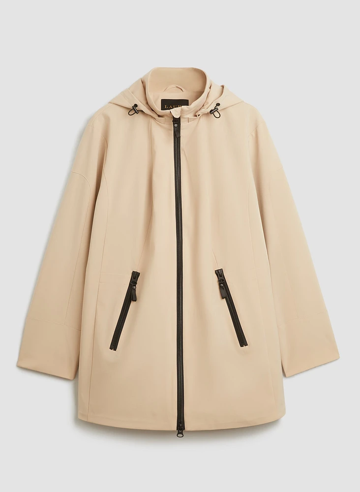 Water-Repelling Hooded Coat