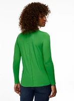 3/4 Sleeve Button Detail Top
