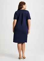 Short Sleeve Dress with Patch Pockets