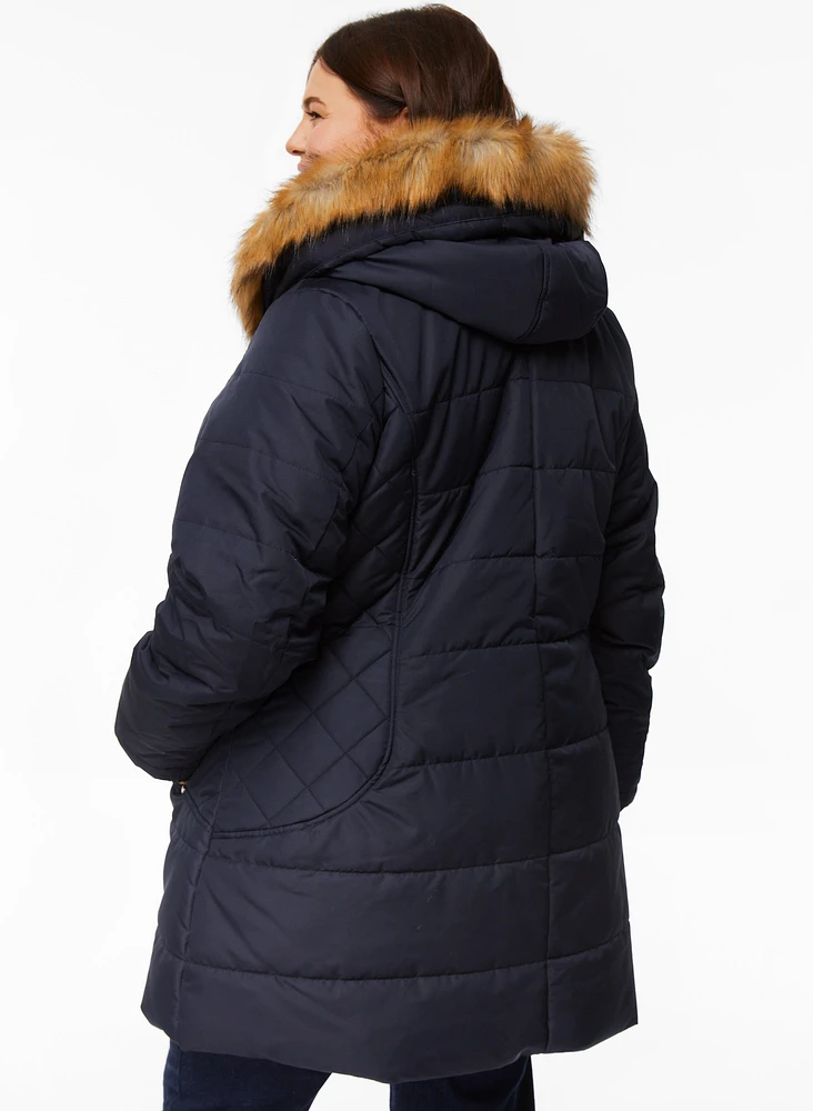 Manteau matelassé à capuchon