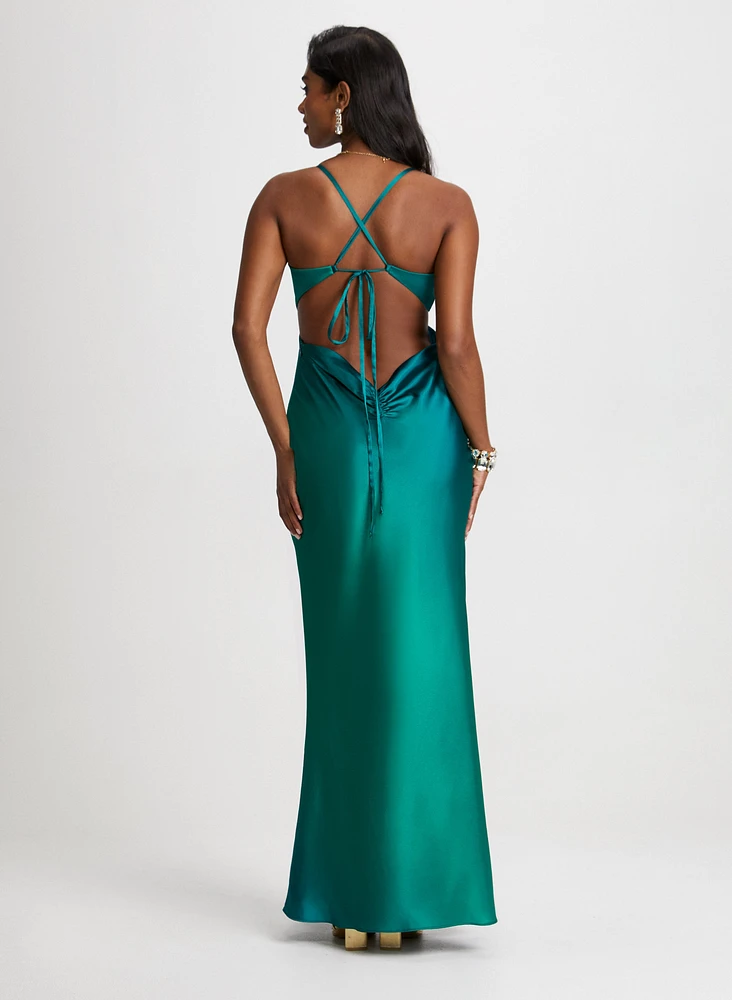 Satin Slip Ombre Gown