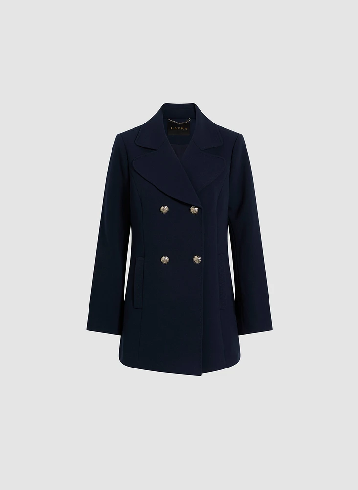 Manteau mi-long en tricotine