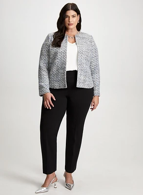 Blazer en tissu bouclé et pantalon droit