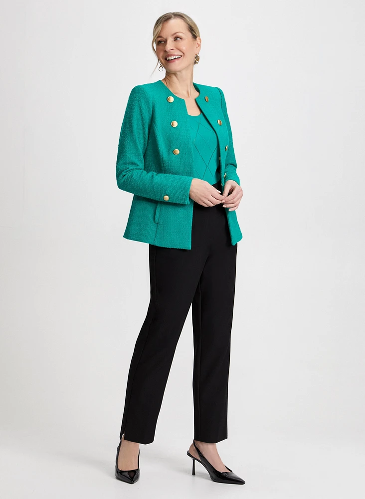 Bouclé Jacket & Slim Leg Pants