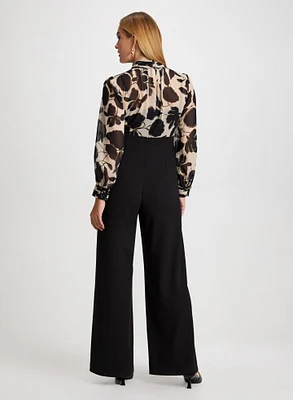 Leaf Print Jumpsuit