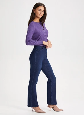 Pull-On Bootcut Jeans