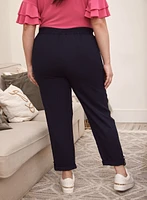 Pantalon jambe droite en tencel