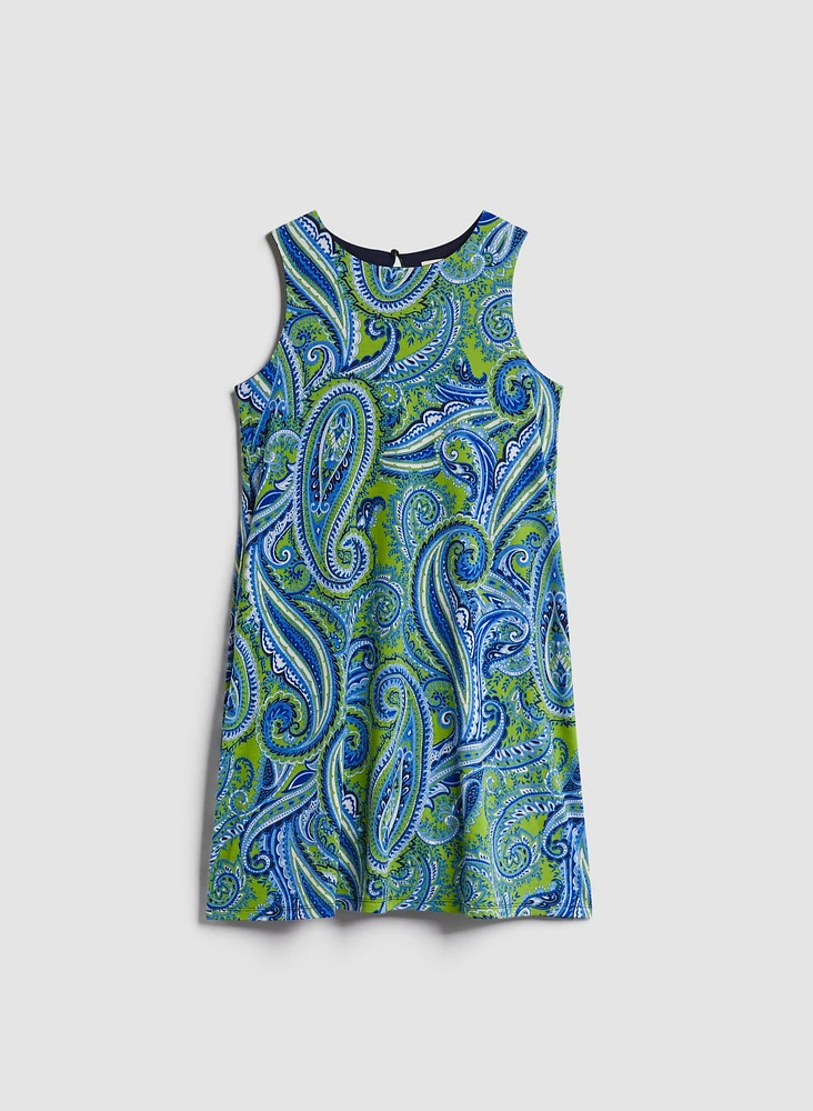 Paisley Print A-Line Dress