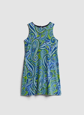 Paisley Print A-Line Dress