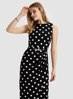 Polka Dot Belted Dress