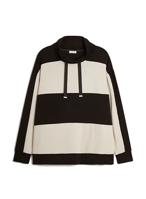 Colour Block Funnel Neck Top