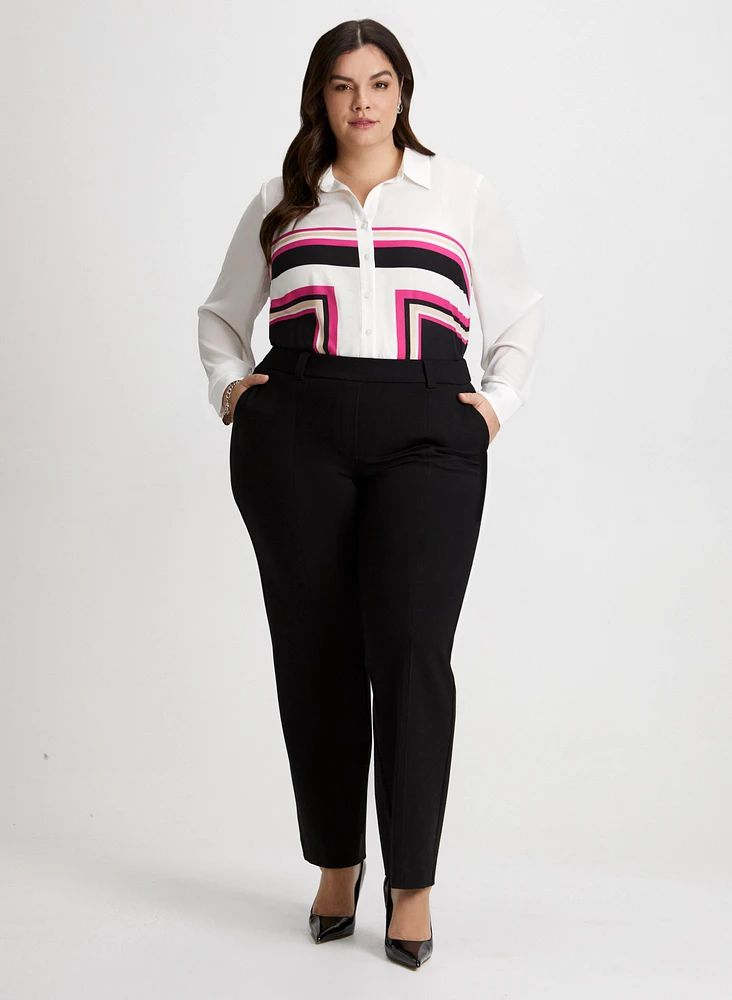 Colour Block Shirt & Pull-On Pants