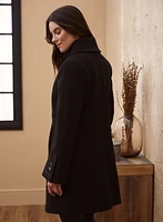 Stretch Wool Blend Coat