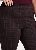 Pull-On Plaid Motif Pants