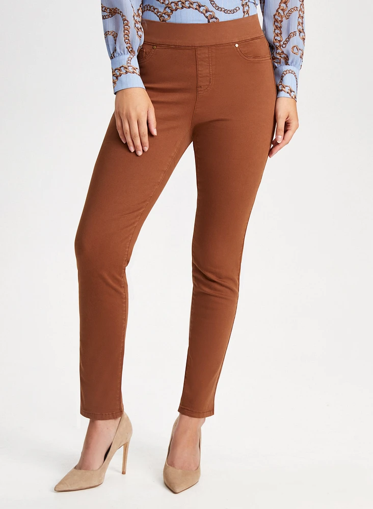 Pull-On Straight Leg Jeans