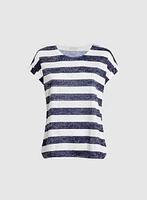 Striped Short Sleeve Top