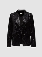 Veste à sequins double boutonnage