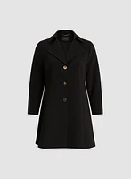 Long Buttoned Tricotine Jacket