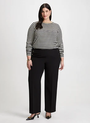 Striped Top & Wide Leg Pants