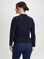 Drawstring Waist Cover Up Top