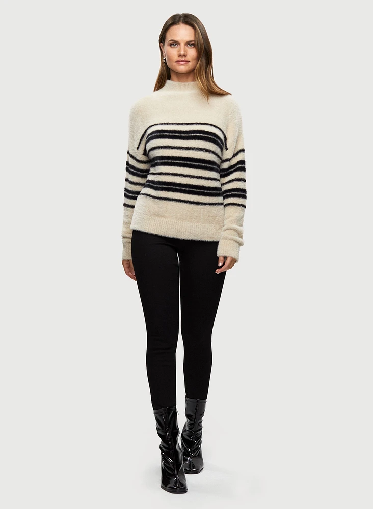 Striped Sweater & Slim Leg Jeans