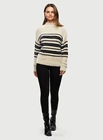 Striped Sweater & Slim Leg Jeans