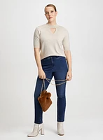 Shimmer Sweater & Slim Leg Jeans