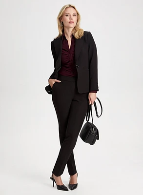 Blazer col cranté et pantalon coupe moderne