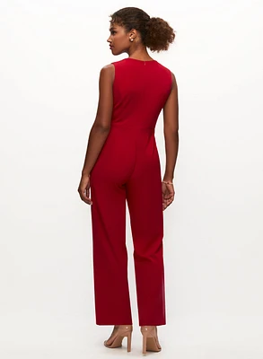 Crossover Wide Leg Jumpsuit