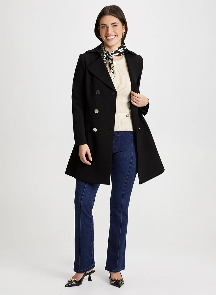 Tricotine Coat & Bootcut Jeans