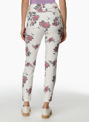 Floral Print Slim Leg Jeans