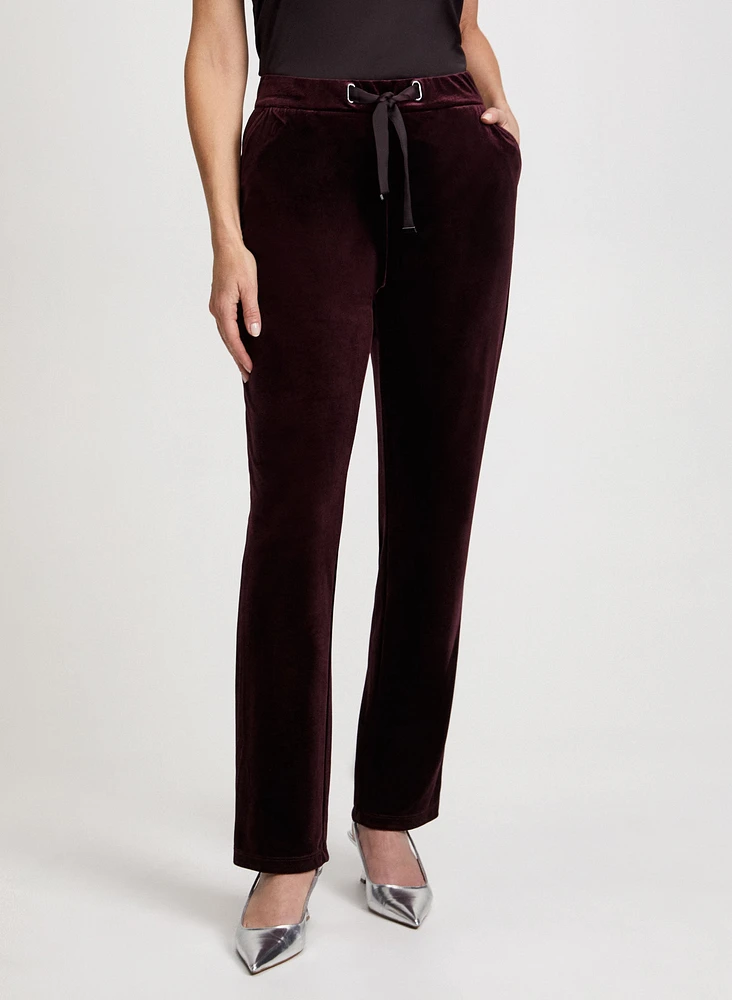 Pantalon à enfiler en velours