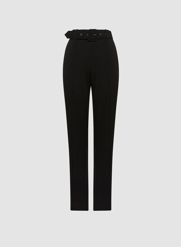 Belted Straight Leg Pants