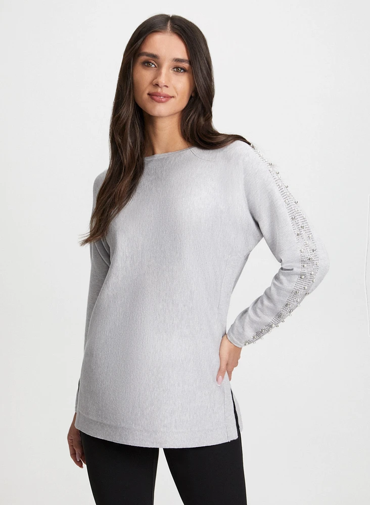 Pearl & Stud Detail Sweater