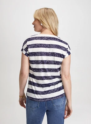 Striped Short Sleeve Top