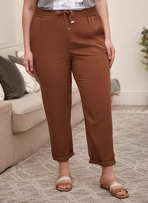 Pantalon jambe droite en tencel