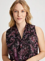 Paisley Print Sleeveless Top