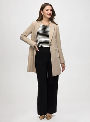 Braided Trim Jacket & Wide Leg Pants