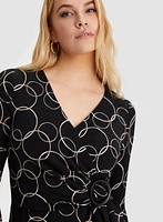 Robe cintrée à motif cercles