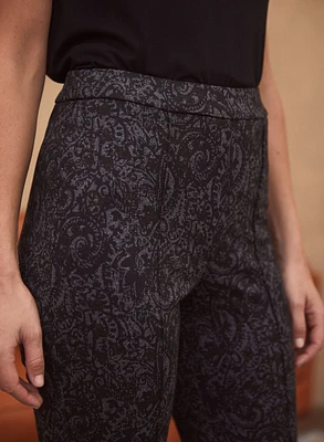 Pull-On Paisley Print Pants