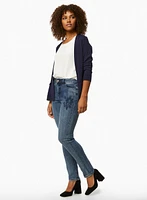 Floral Embroidery Slim Leg Jeans
