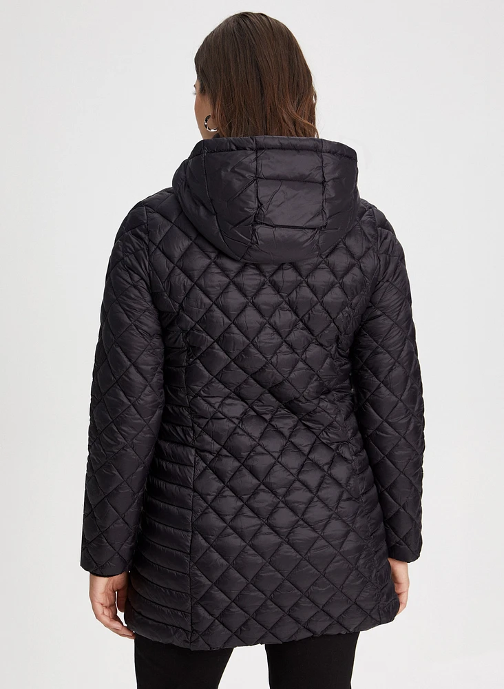 Manteau matelassé à capuche amovible