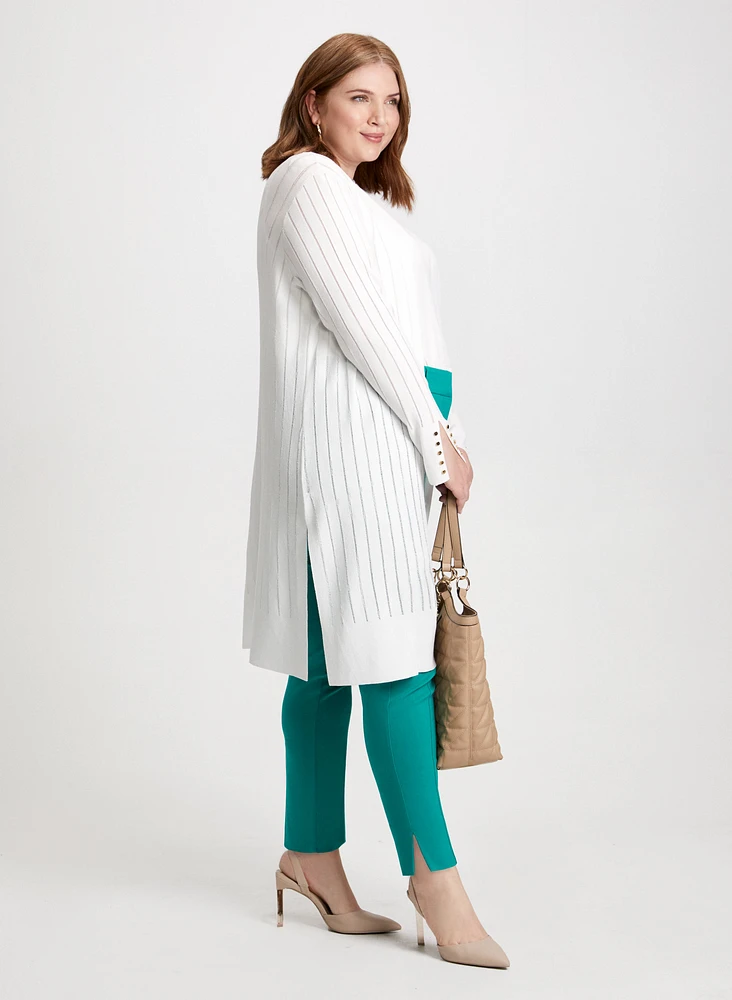 Cardigan long et pantalon en bengaline