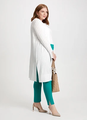 Cardigan long et pantalon en bengaline