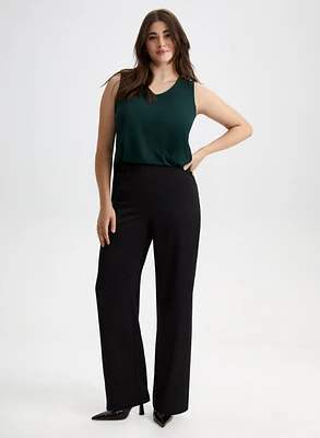 Pull-On Wide Leg Pants