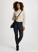 Contract Stripe Sweater & Coated Jeans