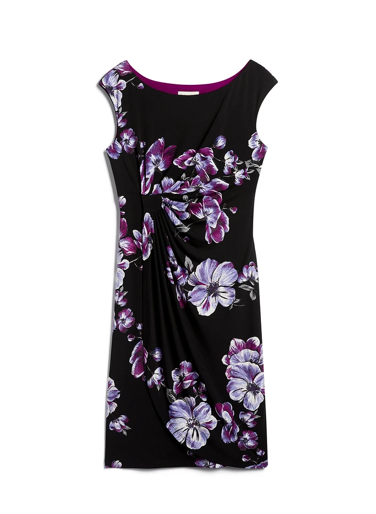 Floral Print Pleated Dress