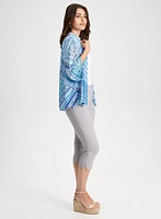 Pull-On Slit Detail Capris